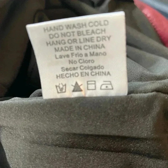 Blush Noir Size S Mini Skirt Faux Leather Burgundy Trim Gray Wool Blend NEW FLAW - Picture 5 of 12